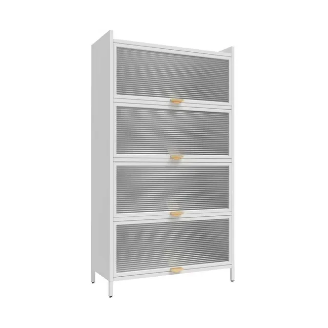 Modern Fluted Glass Pantry Storage Cabinet - Product Details