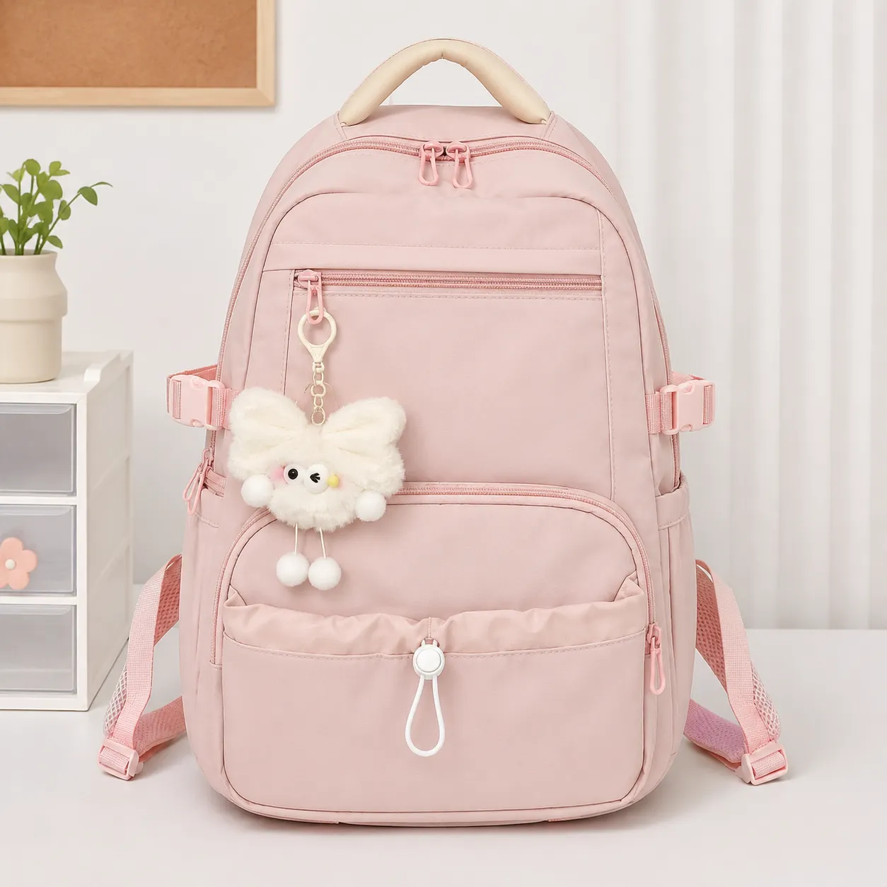 Cute Pink School Backpack for Girls - Product Details